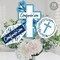 Big Dot of Happiness Confirmation Blue Elegant Cross - Boy Religious Party Centerpiece Sticks - Table Toppers - Set of 15